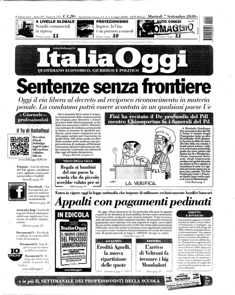 Italia oggi : quotidiano di economia finanza e politica